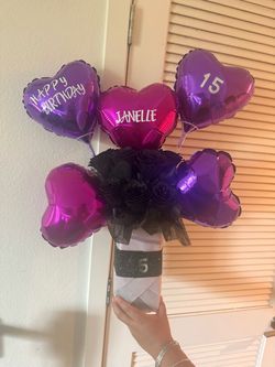Balloon and flower Bouquet