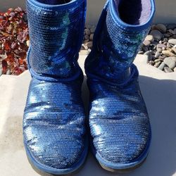 Blue Sequined Uggs