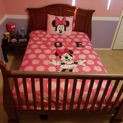 3 In 1 Convertible Crib To Full Bed SET, Dresser & Changing Table