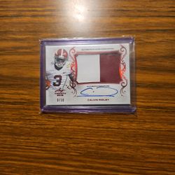 Calvin Ridley Rookie Auto 2/10 Jersey Match