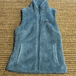 Patagonia Vest Womens Md Turquoise Los Gatos Fleece Deep Pile Sherpa Full Zip