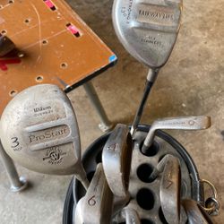 Golf bag and clubs $25