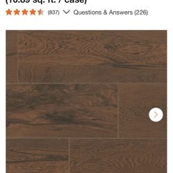 TrafficMaster Glenwood Cherry 7 in. x 20 in. Ceramic Floor and Wall Tile (10.89 sq. ft. / case)