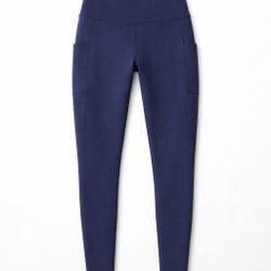 Quince Ultra-Form High-Rise Leggings XL Or M Deep  navy  NWT