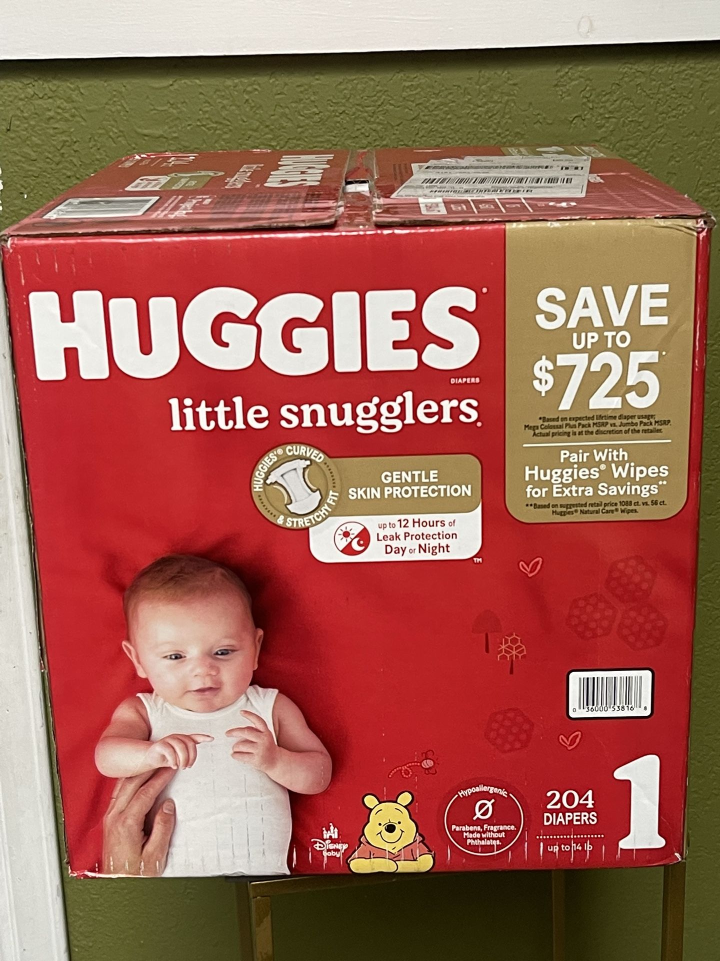 Huggies Little Snugglers #1 (Diapers 204)$35