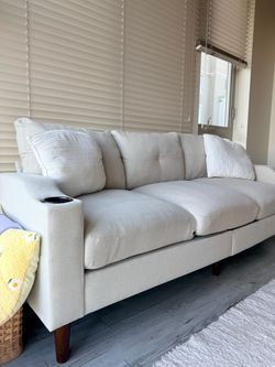 Sectional couch with ottoman