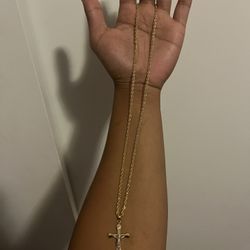 14k Gold Chain And 14k Gold Pendant