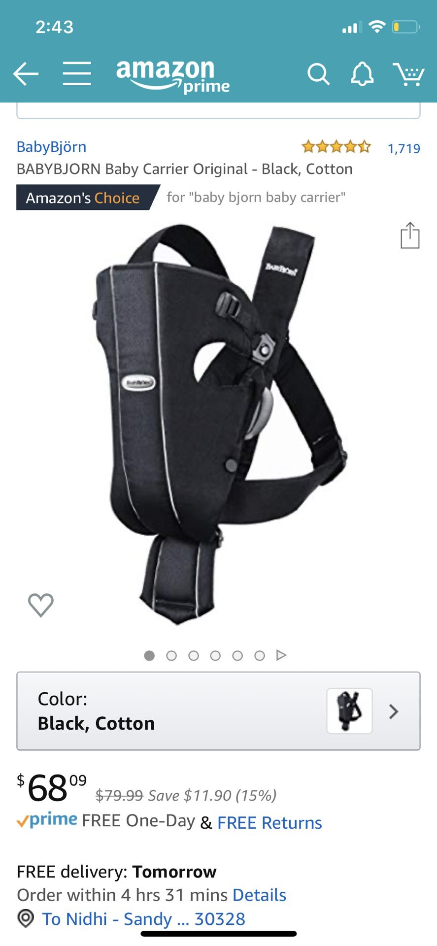 Baby Bjorn baby carrier(price dropped!!)