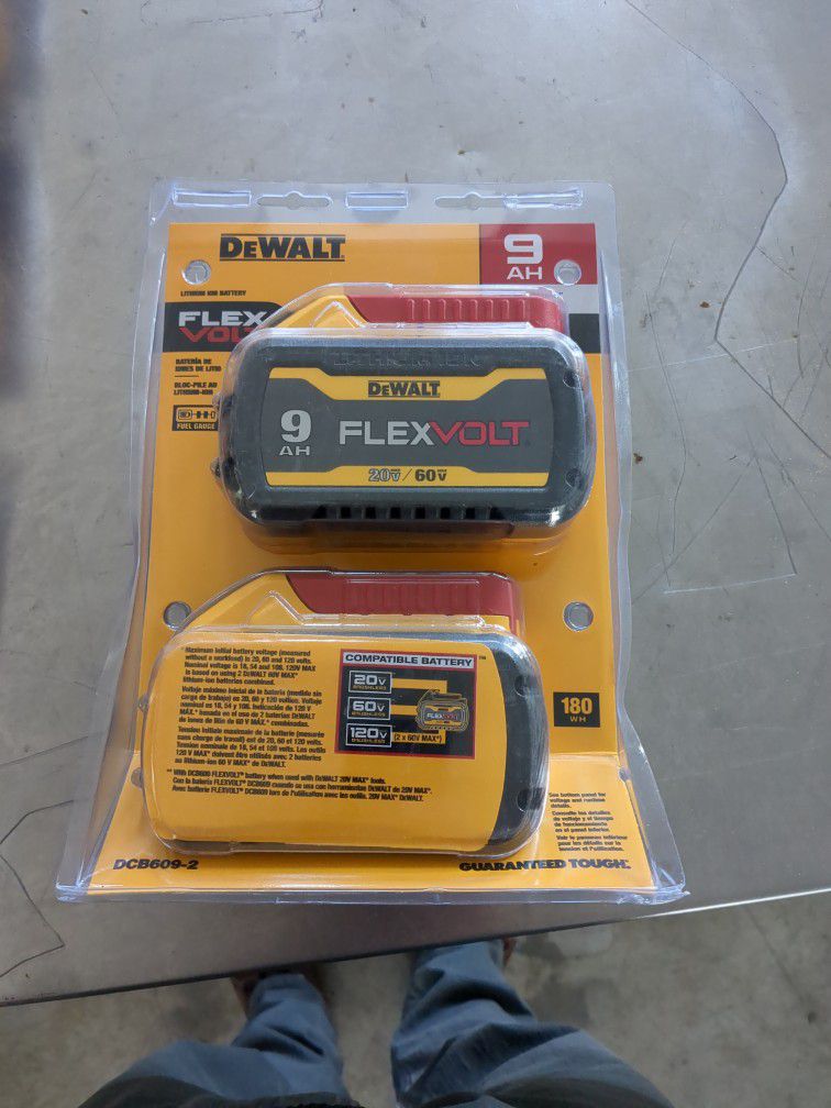 DeWalt Flex Volt 9 Ah Batteries 2 Pack