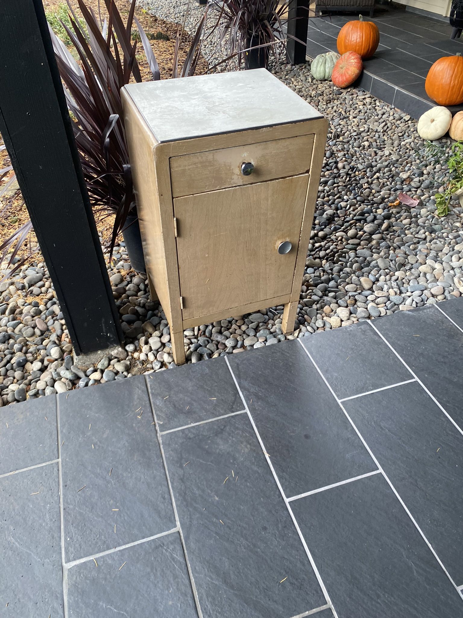 Free old bedside table metal 