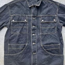 Cross Colours Men’s 3X Long Jean Coat, Tons Of Pockets