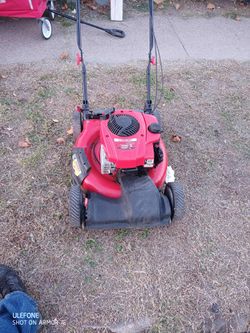 Lawnmower and 2 Weedeaters