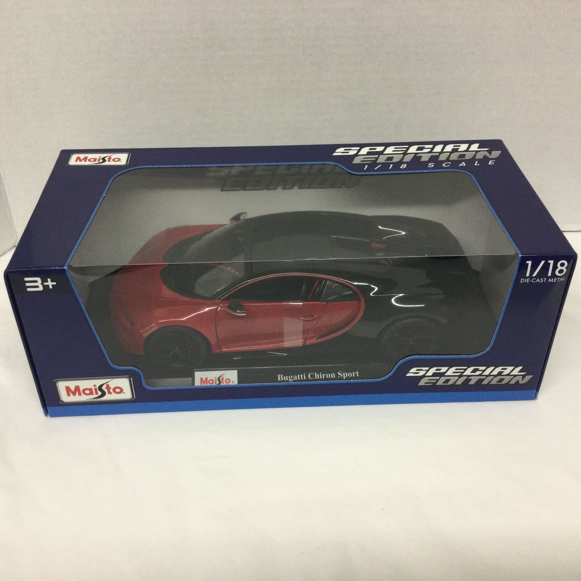 Maisto Bugatti Chiron Sport Red 1/18 Scale Diecast Special Edition NIB Collector