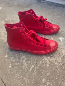 Converse Chuck Taylor All Star Rubber Hi In A Monochromatic Red Colorway.Size 9