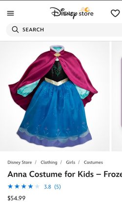 Disney store frozen Anna Princess dress 4t
