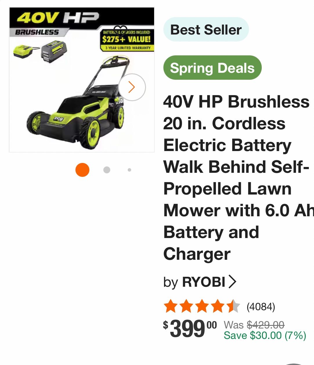 Lawn Mover Bateria Y Cargador 40v