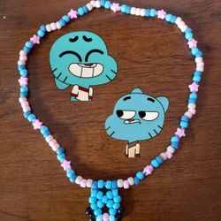 TAWOG: Gumball Watterson Kandi Necklace (Handmade) 