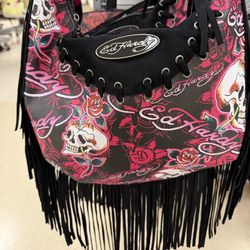 Pink Ed Hardy Tassel Purse