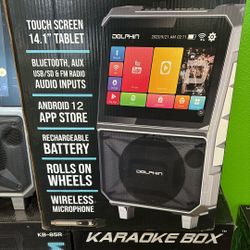 Karaoke Box Touch Screen Bluetooth Aux 