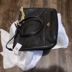 Coach Paxton Duffle72692black Leather Shoudwr Bag Bkack