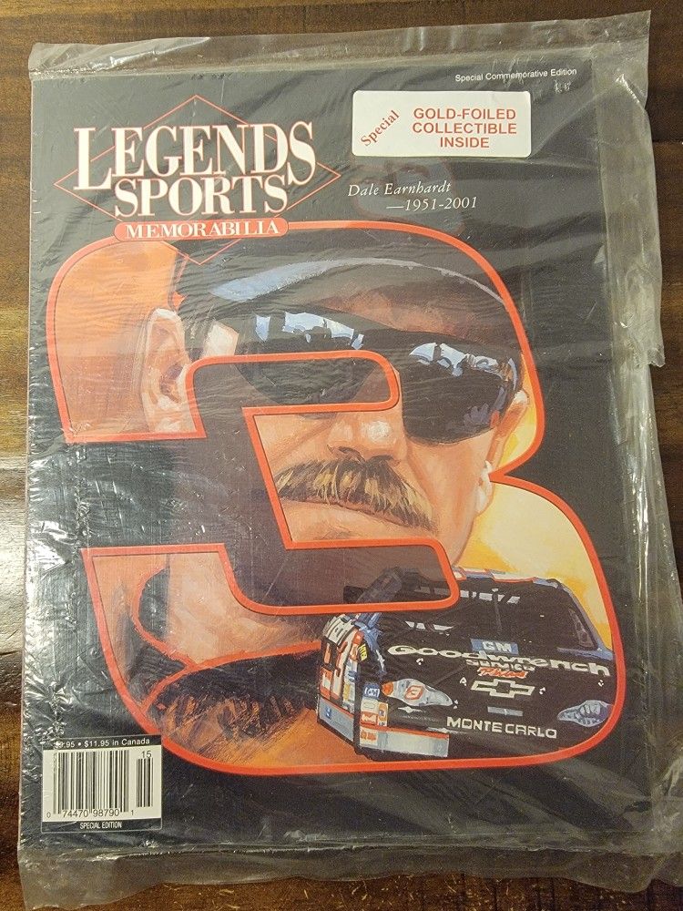 NEW Legends Sports Memorabilia Dale Earnhardt Special Gold-Foiled Collectible In