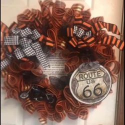 Bikers Wreath Harley Inspired, Bikers Prayer 