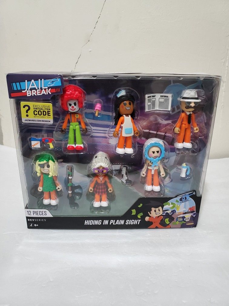 Roblox Jailbreak Hiding in Plain Sight 12pc Figure Set w/ Code (contact info removed)2