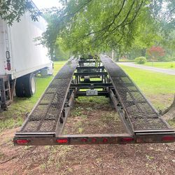 Kauffman Dually Trailer 3 Car With Winch And Hydraulic Brakes