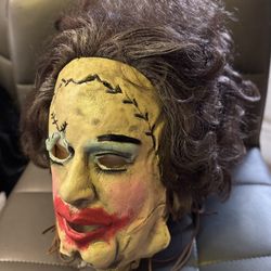 Leatherface Mask with tie and charm bracelet
