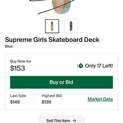 Supreme Girls Skateboard Deck