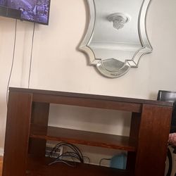 console table with mirror