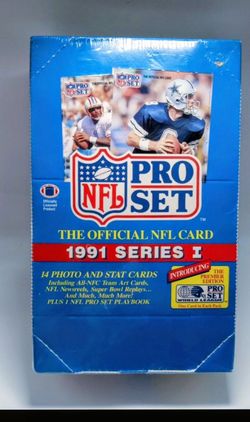1991 PRO SET NFL SERIES 1 Football Cards - FACTORY SEALED WAX BOX - 36 PACKS