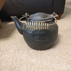 Vintage John Wright Cast Iron Tea Pot