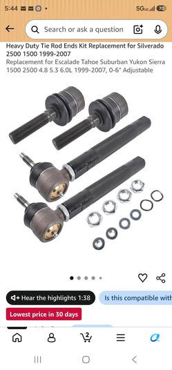 Heavy Duty Tie Rod Ends Kit Replacement