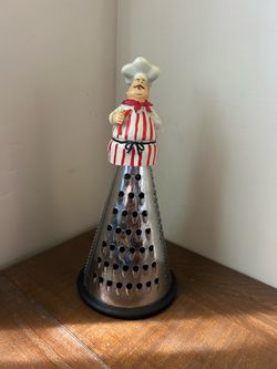 Novelty stainless steel chef cheese grater
