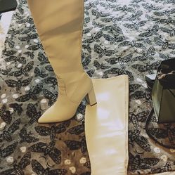 Leather Thigh High Boots Size 7