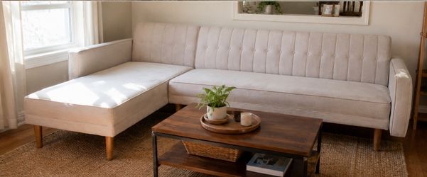 White Futon Couch / Sleeper