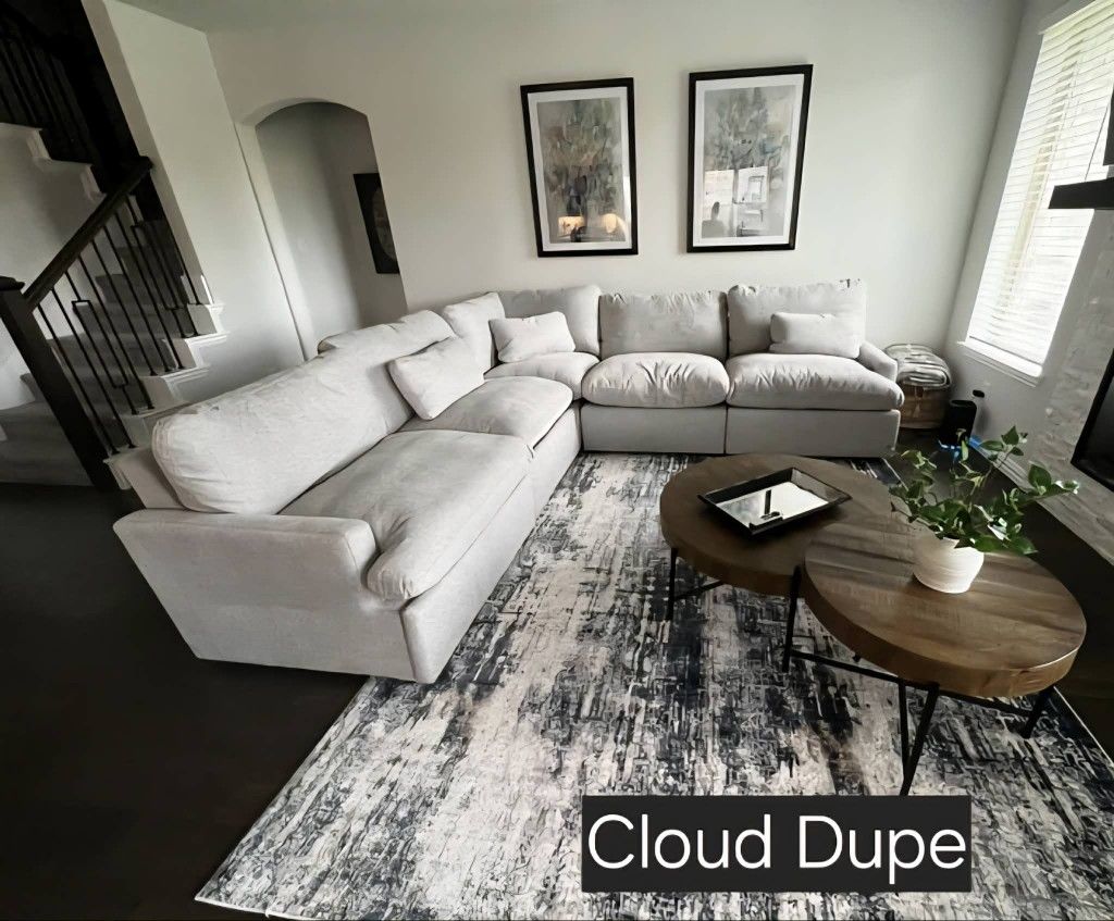 Gray Cloud Modular Sectional Couch Sofa With Recliners