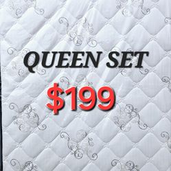 Queen set $199 >> set  ** Mattress And Box Spring