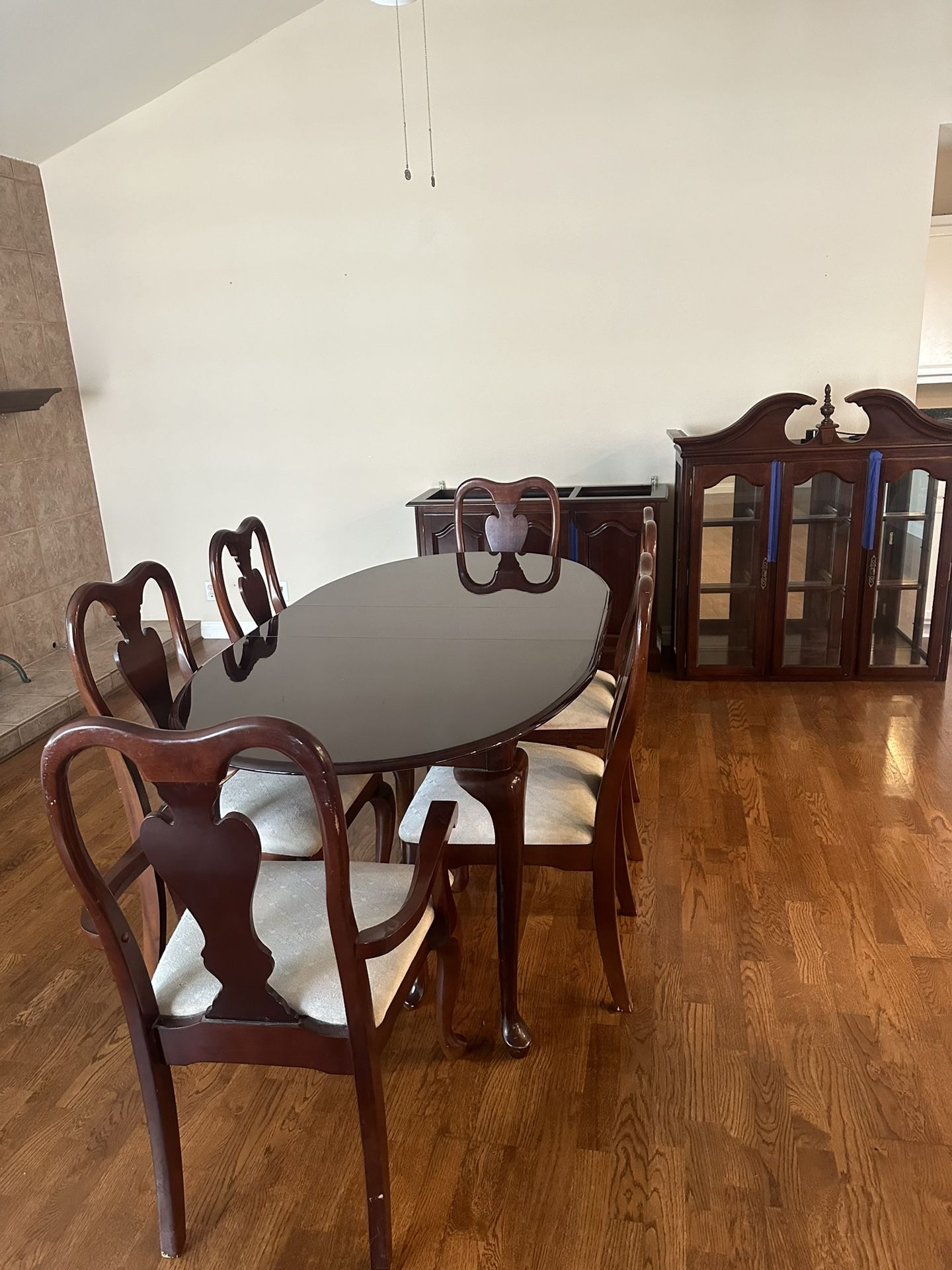 Antique Dining Set And Hutch