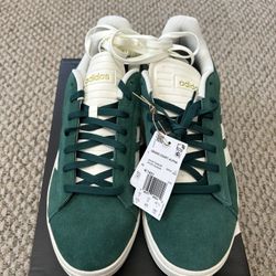 Adidas Grand Court Alpha Green White Suede Sneakers Casual Brand New Size 12 1/2 