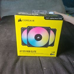 Corsair AF120 RGB Elite  3 count Includes Lighting Node Core