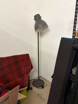 Gray Metal Floor Lamp