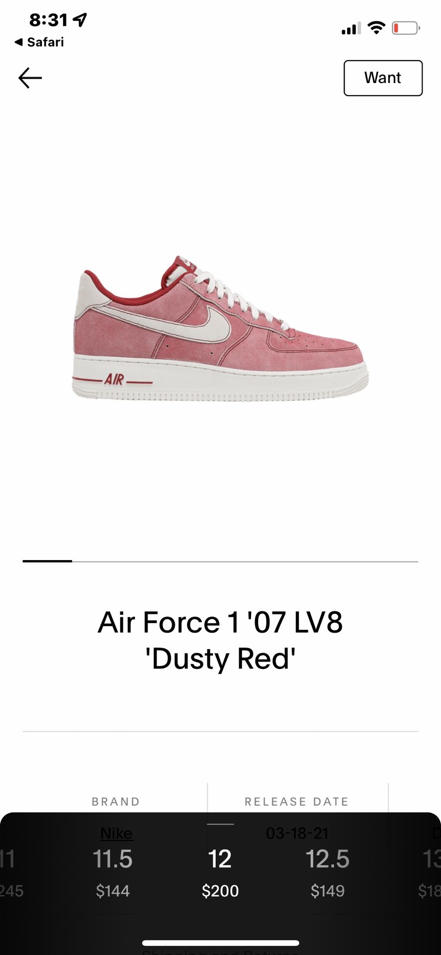 Size 12 150$
