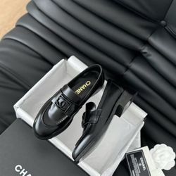 Chanel Italian leather loafers. Ladies size 9.