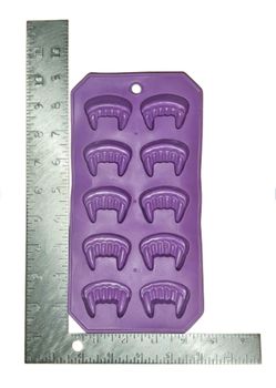 NEW Vampire Fangs Teeth Silicone Rubber Ice Cube Tray Mold Halloween Party