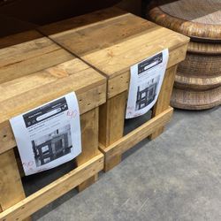 Landmark Pine Solid Wood Farmhouse End Tables 