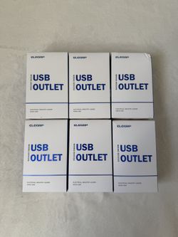 ELEGRP USB Wall Outlet 15A Duplex Receptacle with 2 USB Ports 4.2A - White - New