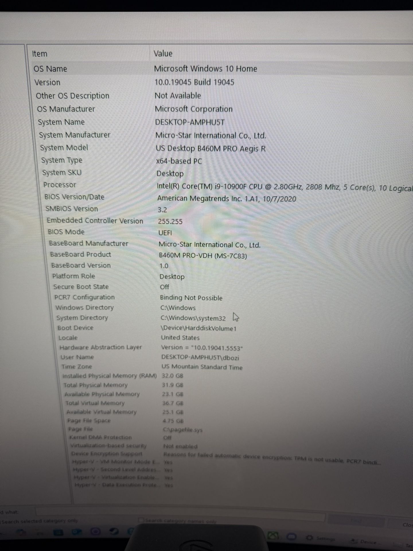MSI Gaming/Streaming Desktop
