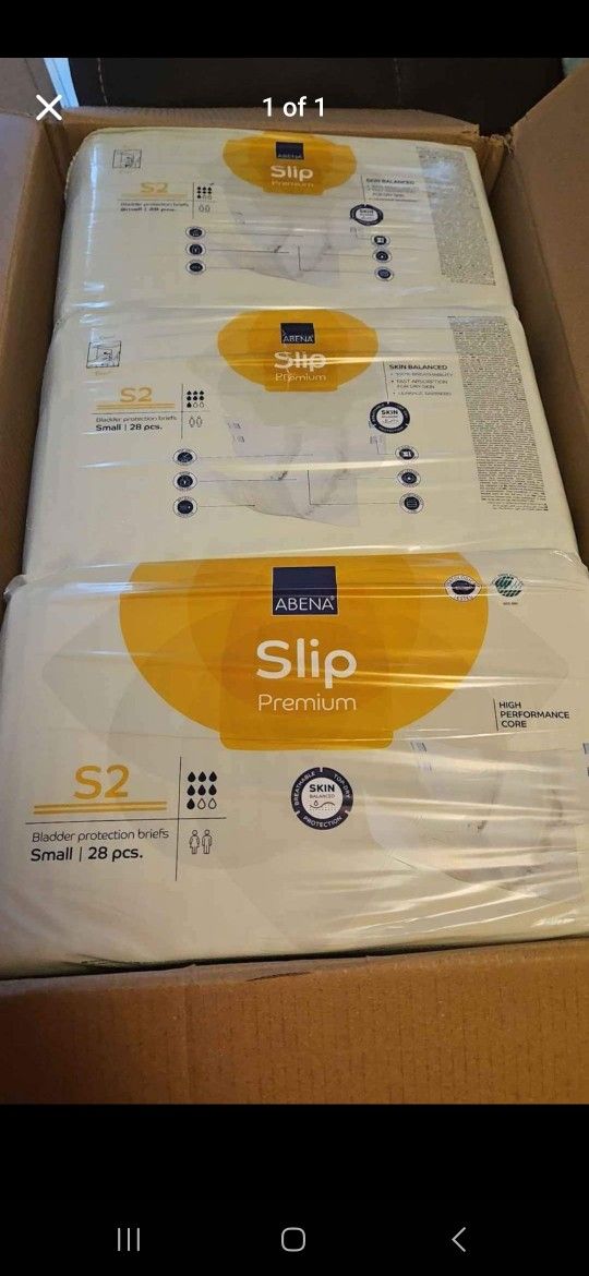 Slip Incontinence Briefs With Tabs- Small